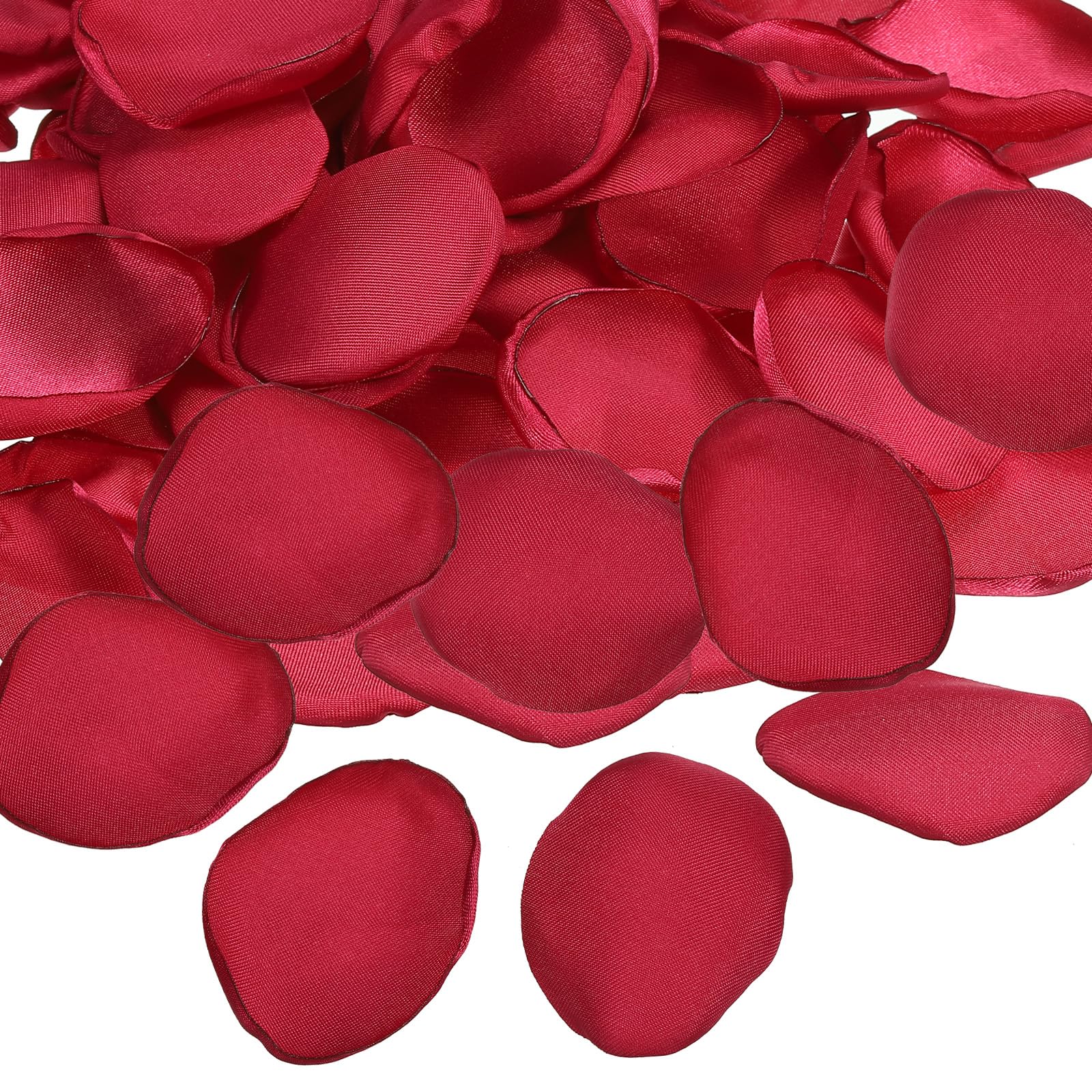 PATIKIL Silk Rose Petals, 100 Pcs Artificial Flower Petals for Wedding Decorations, Romantic Night, Aisle Scatter Petals, Purplish Red