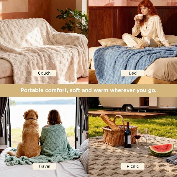 BEDSURE GENTLESOFT BLANKETS QUEEN SIZE FOR BED – SUPER SOFT COZY BLANKET, LARGE FUZZY FLEECE SPRING SUMMER THROW FOR BEDROOM DECOR FOR GIRLS, SAGE GREEN, 90X90 INCHES