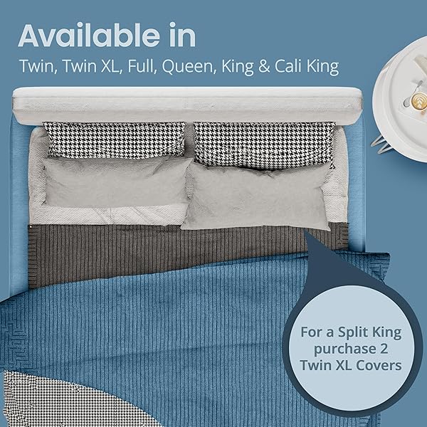 SAFEREST WATERPROOF CALIFORNIA KING SIZE MATTRESS PROTECTOR – FITTED WITH STRETCHABLE POCKETS – MACHINE WASHABLE COTTON BLEND MATTRESS COVER FOR BED