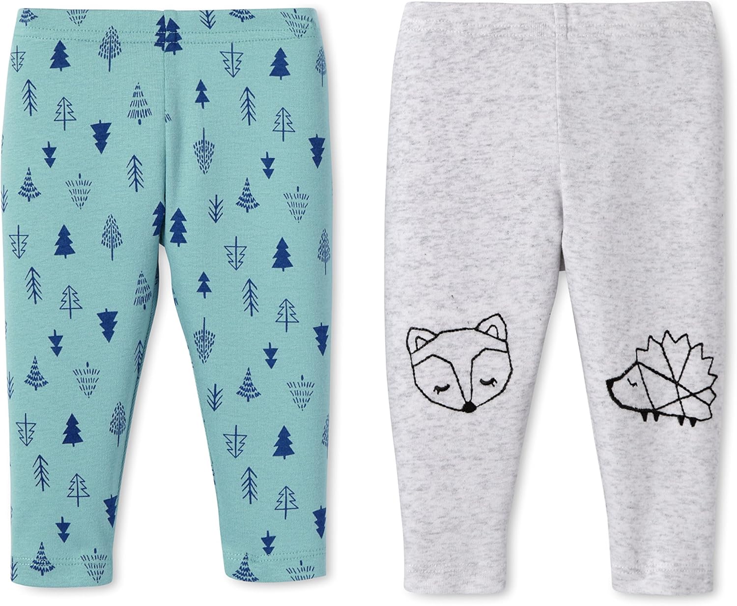 Lamaze Organic Baby Baby Boys' Pull on 2 Pack Leggings: Clothing