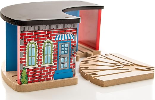wooden train roundhouse