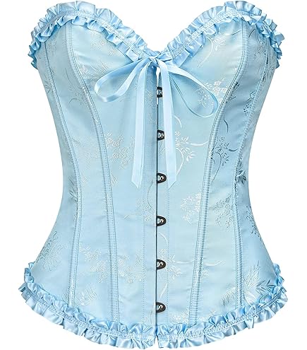 Amazon.com: CorsetStreet Gothic Costume White Satin Red Stripes