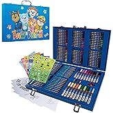 Paw Patrol Colored Pencils Art Supplies Kids Drawing Kit School Supplies Painting Kit Girls Drawing Pencils Art Kit Travel Case with Crayons Arts and Crafts for Kids 4-12