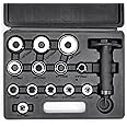 NEIKO 02604A Hole Punch Set | SAE & Metric, 3/16” – 1-3/8” & 5 – 35mm | 14 Piece Sharp Hollow Hole Punch Kit, Gasket Cutting Puncher, Foam Cutter, & Leather Hole Punches | 6” Interchangeable