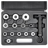 NEIKO 02604A Hole Punch Set | SAE &amp; Metric, 3/16&rdquo; &ndash; 1-3/8&rdquo; &amp; 5 &ndash; 35mm | 14 Piece Sharp Hollow Hole Punch Kit, Gasket Cutting Puncher, Foam Cutter, &amp; Leather Hole Punches | 6&rdquo; Interchangeable