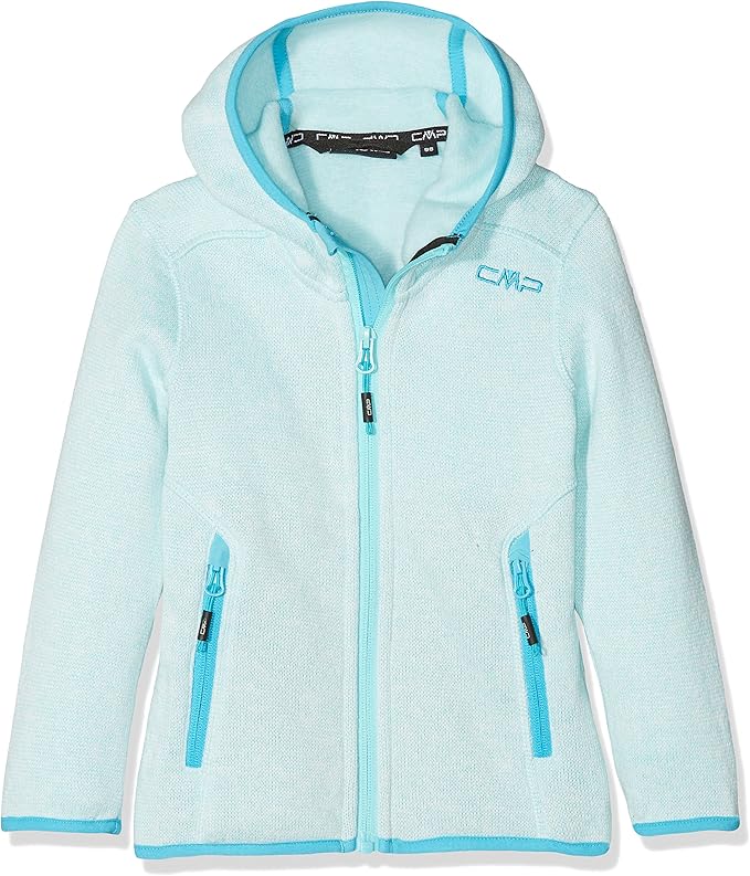CMP Girl's Giacca In Knit-tech Da Bambini Con Cappuccio Fisso Children's Jacket With Fixed Hood