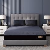EGOHOME Twin XL 10 " Memory Foam Mattress for Back Pain Relief Medium Firm | Fiberglass Free, Copper Gel Infused, Graphene Tech Cover, ICA Endorsed, CertiPUR-US, Motion Isolation, Mattress in a Box