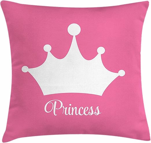 Amazon Com Lunarable Princess Throw Pillow Cushion Cover White