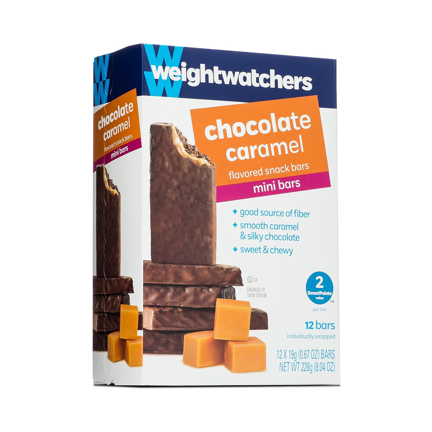 Weight Watchers Mini Bars, Chocolate Caramel, 12 bars per