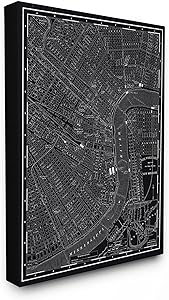 Stupell Home Décor New Orleans 1985 Vintage Map Oversized Stretched Canvas Wall Art, 24 x 1.5 x 30, Proudly Made in USA