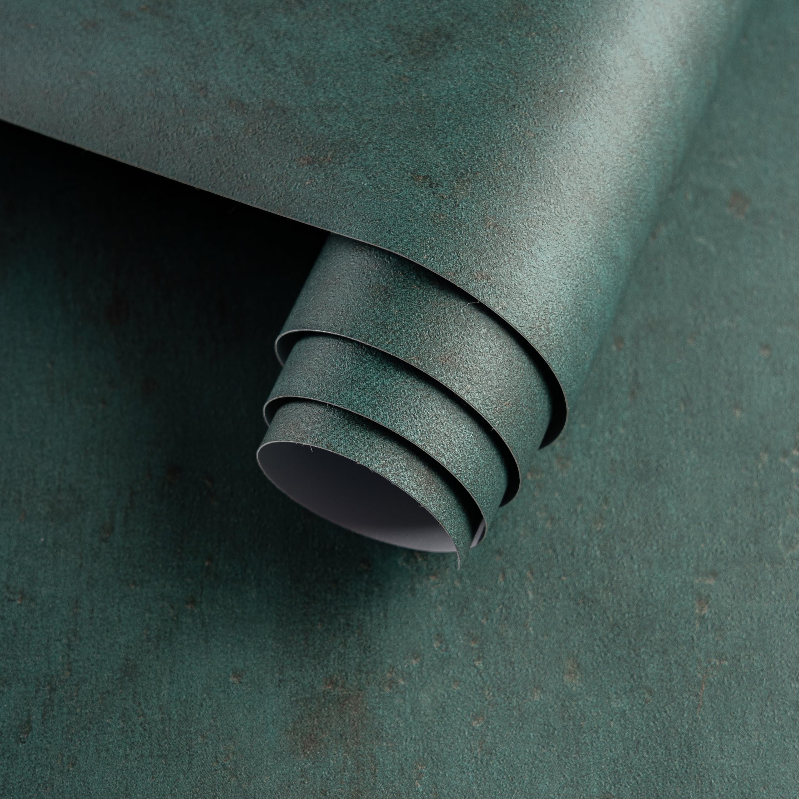 Photo 1 of 16"x591" Dark Green Peel and Stick Wallpaper Matte Extra Thick Art Deco Contact Paper Waterproof Self-Adhesive Removable Pure Green Vinyl Wallpaper 3D Textured for Cabinet Studio Farmhouse