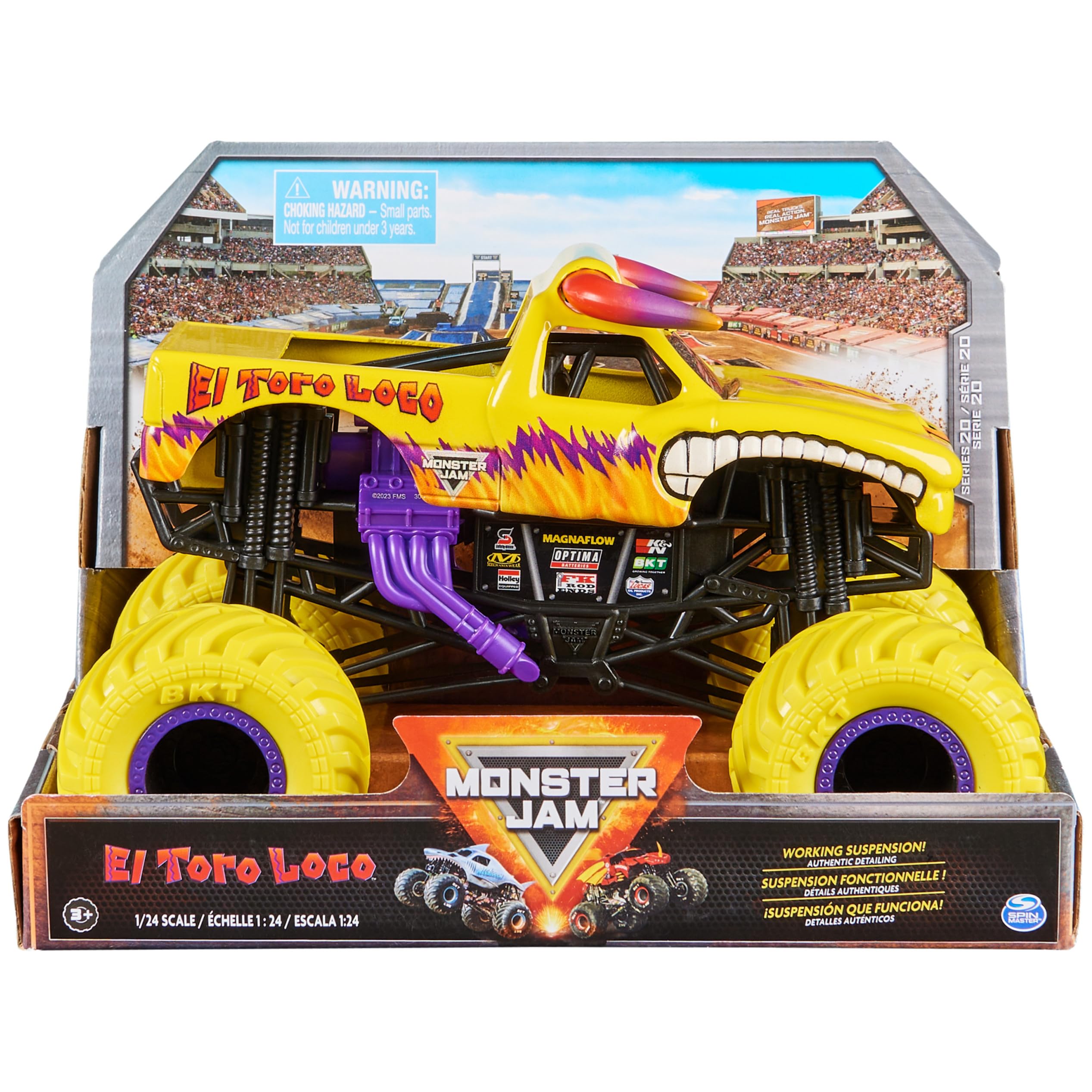 Photo 1 of Monster Jam, Official El Toro Loco Monster Truck, Collector Die-Cast Vehicle, 1:24 Scale, Kids Toys for Boys and Girls Ages 3 and up