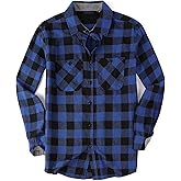 Damipow Premium Mens Flannel Shirt Long Sleeve Button Down Plaid Flannel Shirt