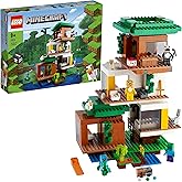 LEGO Minecraft The Modern Treehouse 21174 Giant Treehouse Building Kit Playset; Fun Toy for Minecraft-Gaming Kids; New 2021 (909 Pieces)