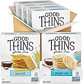 GOOD THINS Rice &amp; Corn Snacks Gluten Free Crackers Variety Pack, 4 Boxes | Bulk Snack Crackers, Non-GMO, No Artificial Colors or Flavors, No High Fructose Corn Syrup