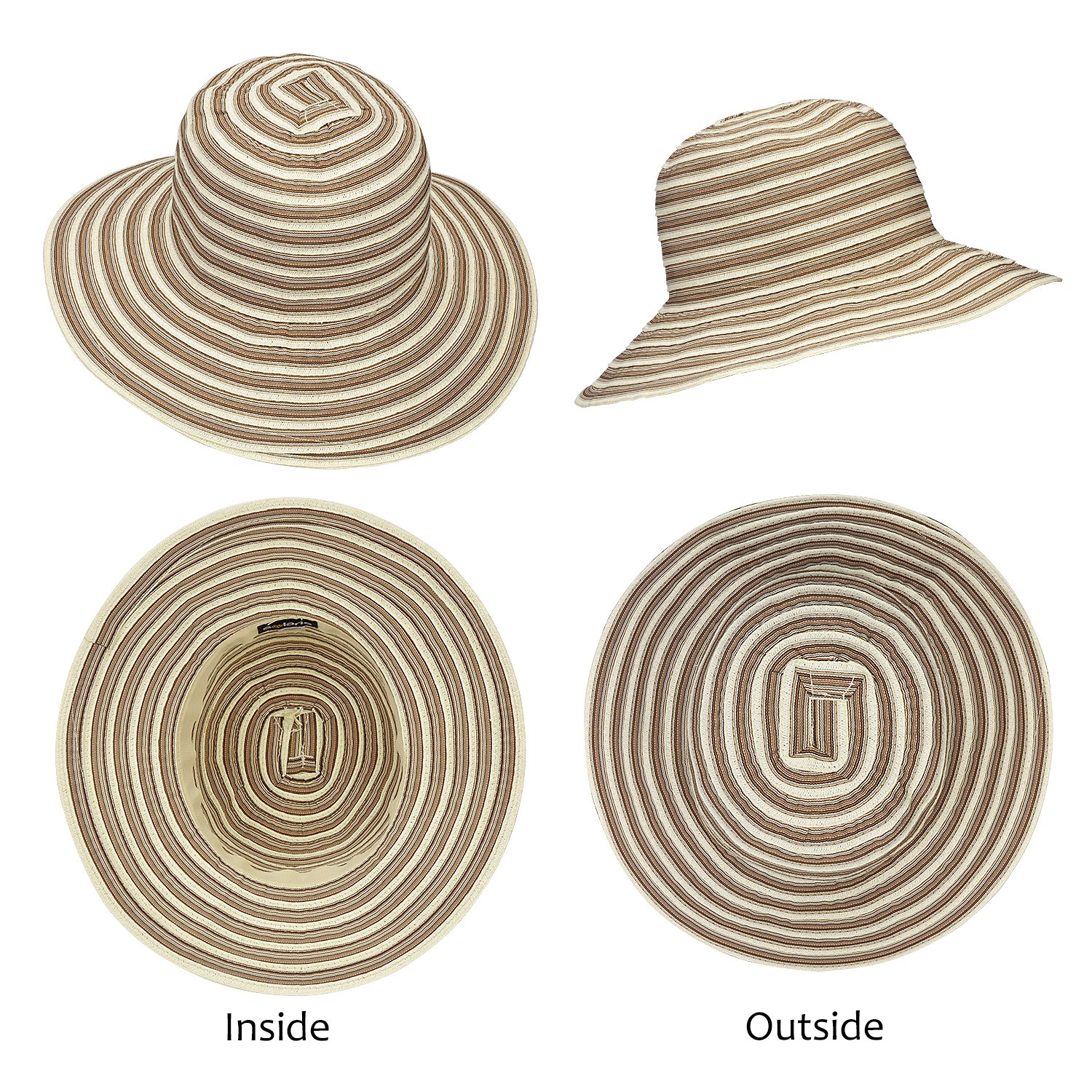 Women Floppy Summer Hat Sun Beach Straw Cap Foldable Wide Brim Gardening Hiking Hat