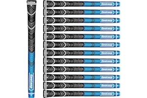 Geoleap Golf Grips Set of 13- Cord Rubber Compound Material, Hybrid Golf Club Grips, All Weather Performance.