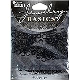 Cousin Jewelry Basics 4/6mm Open/Close Jump Ring, Black, 400-Piece