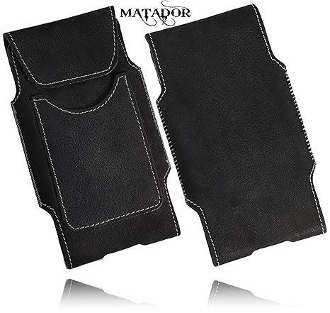 Slim Design Echt Ledertasche von Matador für Handytasche Vintage Style Hülle Schutz Etui Vertikaltasche mit verdecktem Magnet