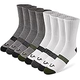 True Religion Mens 8 Pairs Crew Socks for Men Premium Athletic Men's Socks, Shoe Size 8-12