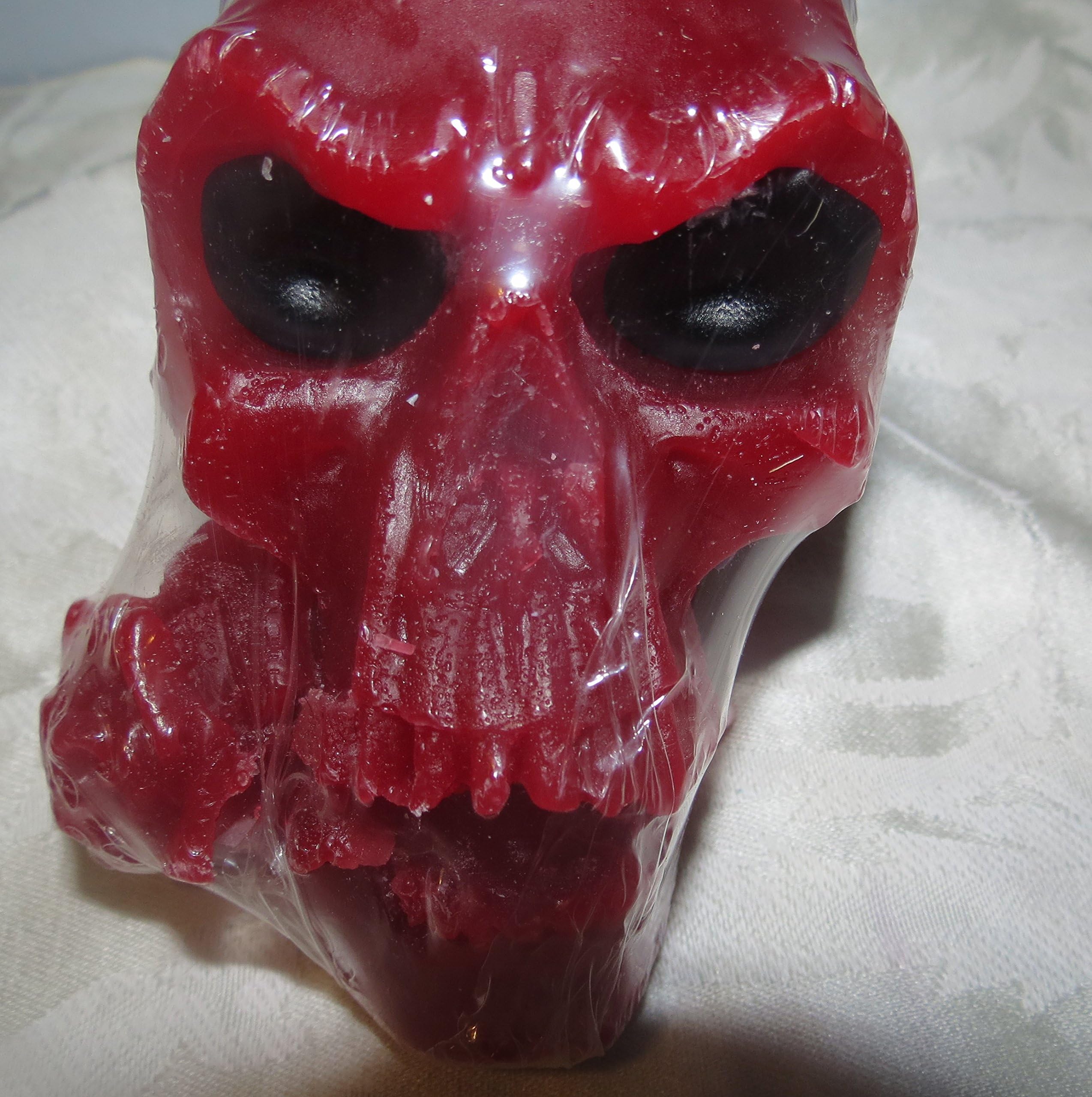 Skull Candle with Rose Red Voodoo Love Scented