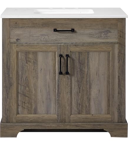 Buy Miranda 30 Inch Single Bathroom Vanity In Green, White Cultured Marble Countertop Undermount Square Sink Brushed Gold Trim