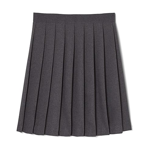 French Toast Girls ' Pleated Skirt, Heather Gray, 16.5 ,Plus Girls