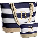 YOOLIFE Beach Bags for Women - Travel Canvas Beach Tote, Pool Waterproof Bag, Travel Essentials, Gifts for Women Birthday