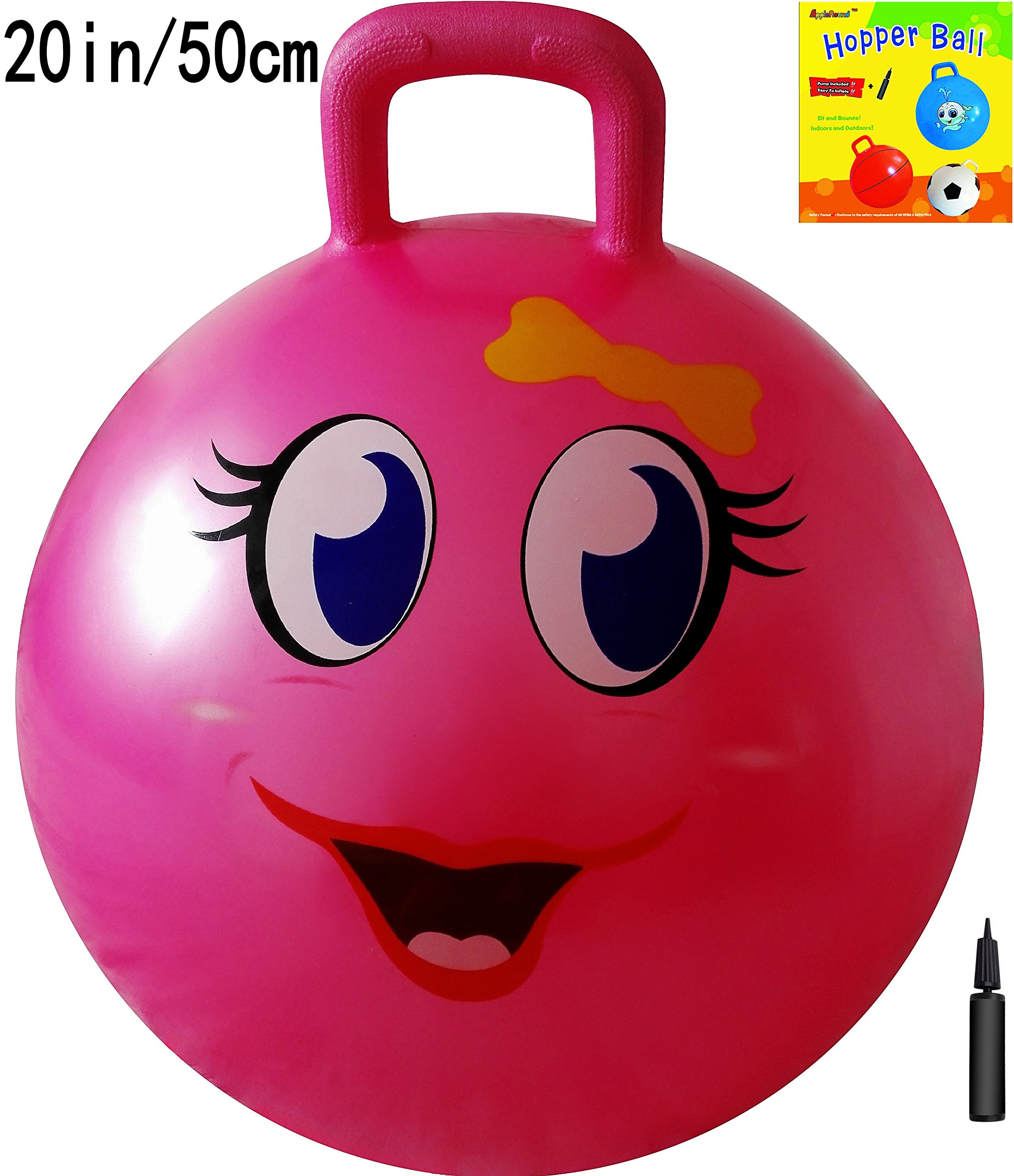 AppleRound Space Hopper Ball with Air Pump: 15in/38cm Diameter for Ages ...