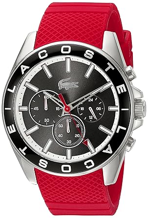 lacoste red watch