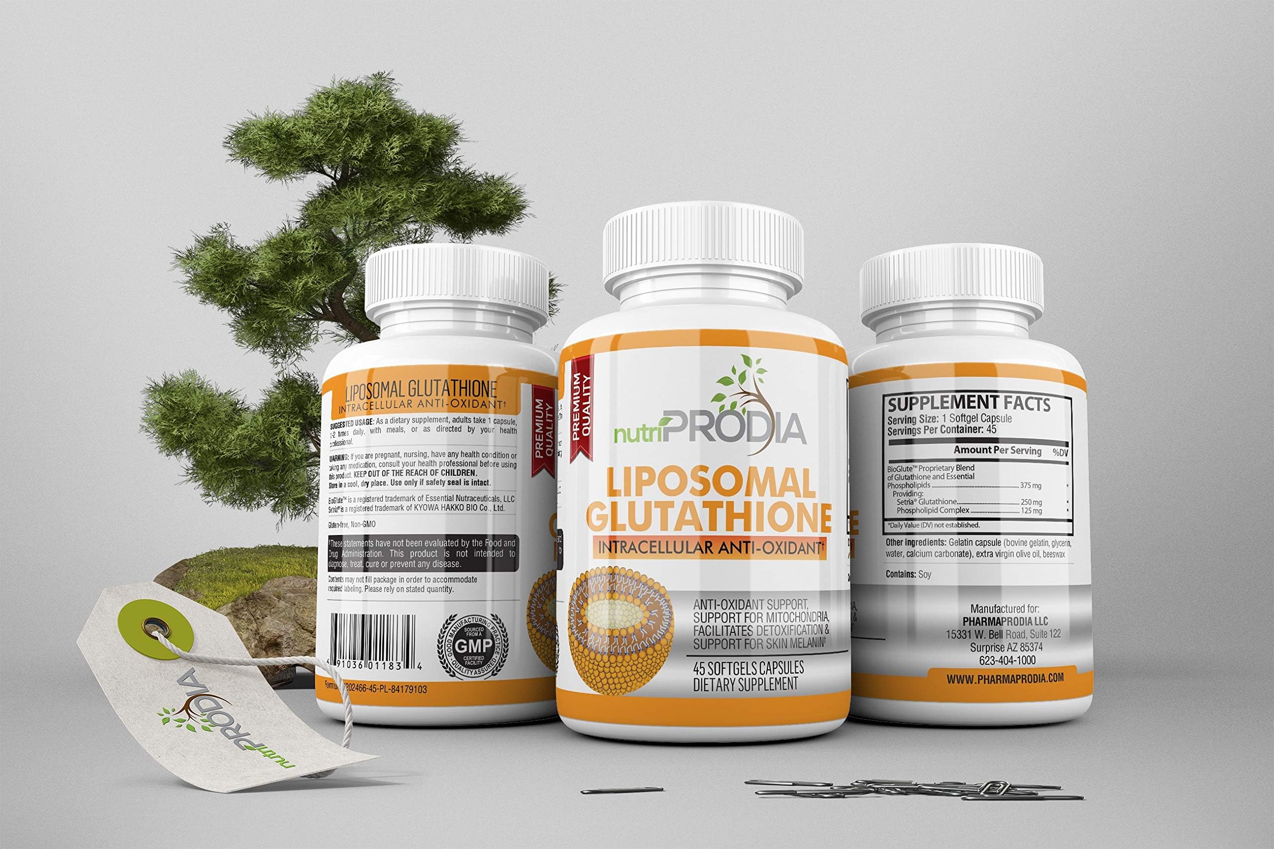 Liposomal Glutathione Intracellular Anti-oxidant Support for oxidative Stress, Mitochondria Support, detoxification, Support for Skin Health, Melanin Support, Hyperpigmentation and Blemish Control