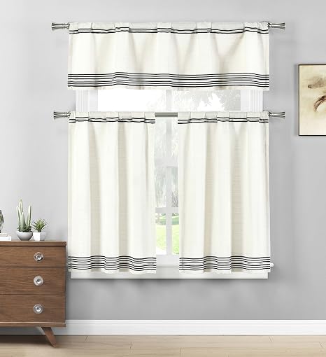 Amazon De Home Maison Gestreift Kuche Fenster Vorhang Set