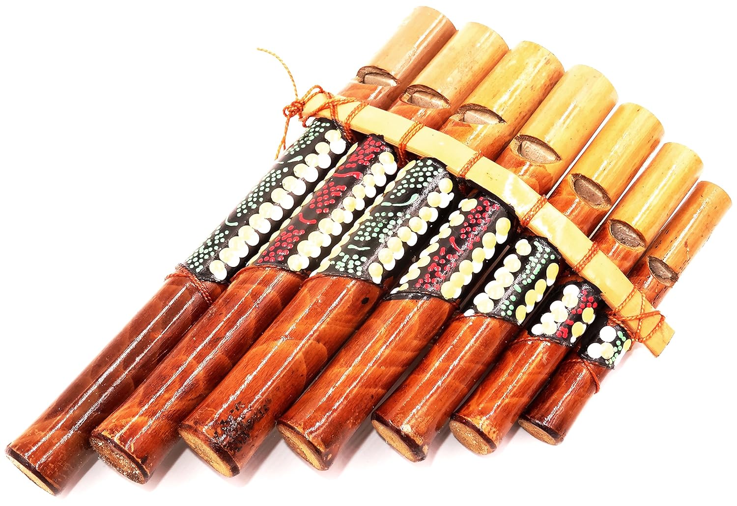 Panflöte aus Bambus Musikinstrument Holz handwerkliche Panpipes Bamboo