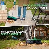 TDBS Yard Broom Outdoor Heavy Duty 10” Synthetic Bristle Brush Head view 2