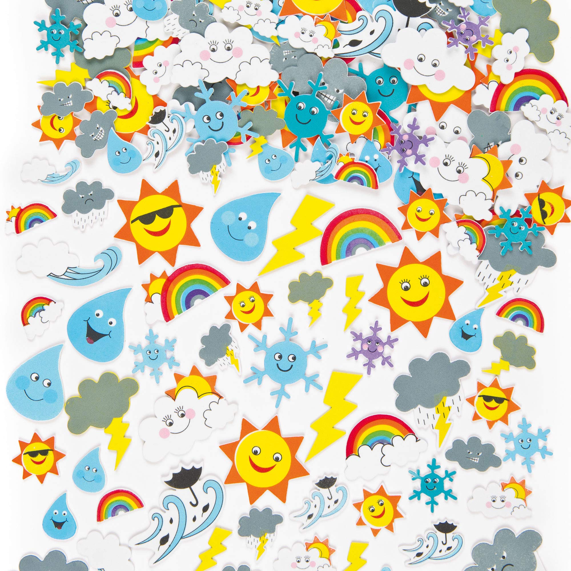 Baker Ross EV3082 Weather Foam Stickers (Pack of 96)