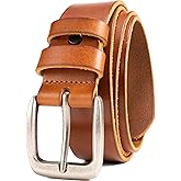 WOLFANT Leather Belt for Men,100% Italian Full Grain Real Solid Leather