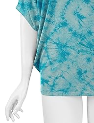 LL WT1096 Womens Tie Dye Scoop Neck Half Sleeve