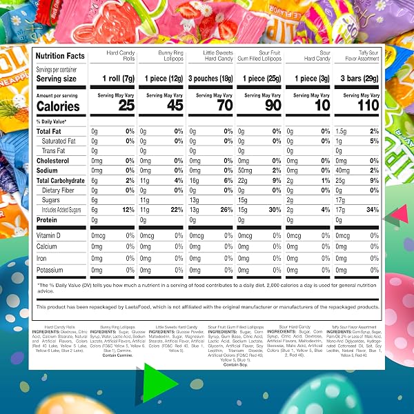 EASTER CANDY | 2 POUND BAG | EASTER CANDY INDIVIDUALLY WRAPPED | CANDY FOR EASTER EGGS | LOLLIPOPS, BUNNY RINGS, TAFFIES, DUCKS, CHICKS AND BUNNIES | PARTY FAVORS