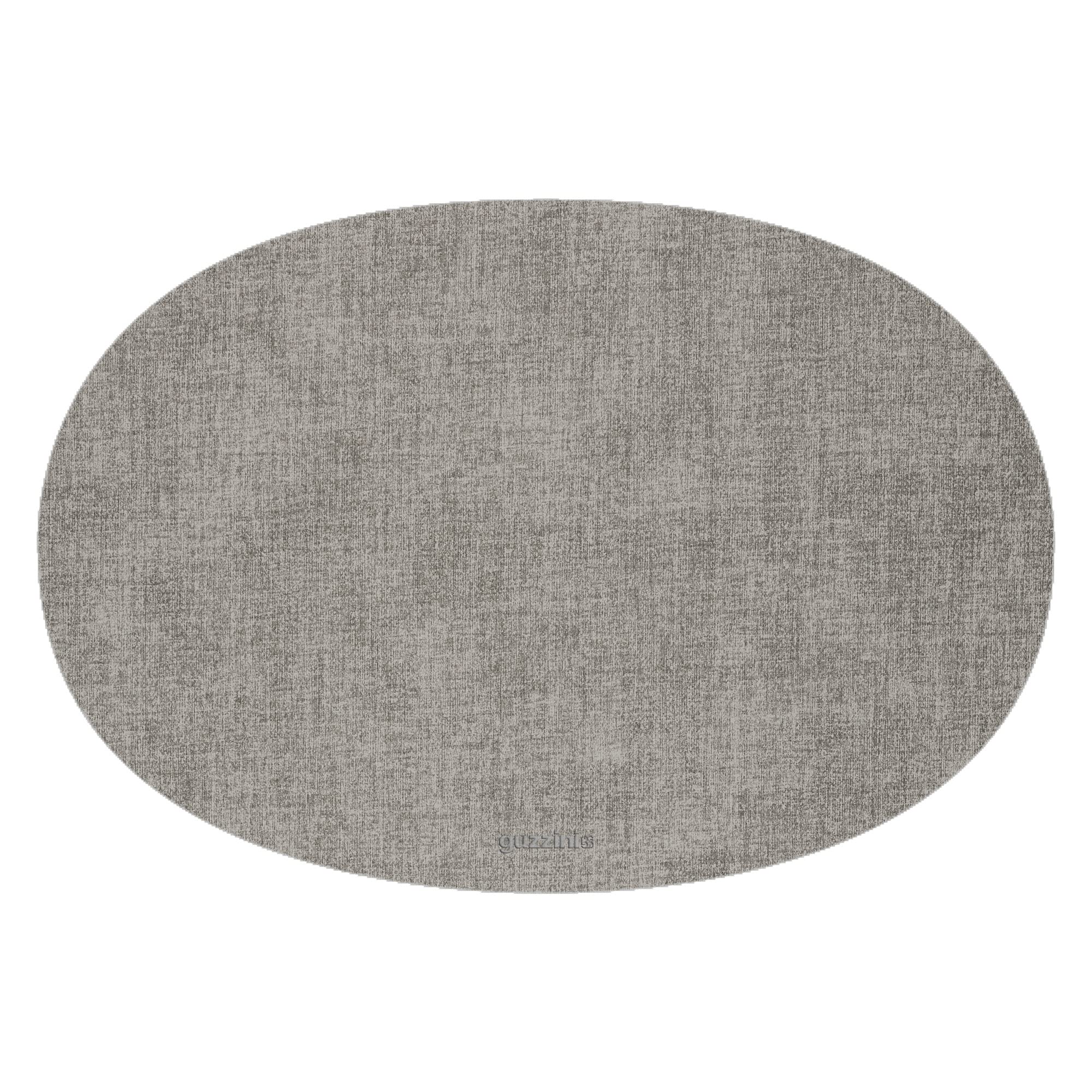 Guzzini - Tiffany, FABRIC Oval Reversible Placemat - Sky Grey, 36 x 48 cm - 22604692
