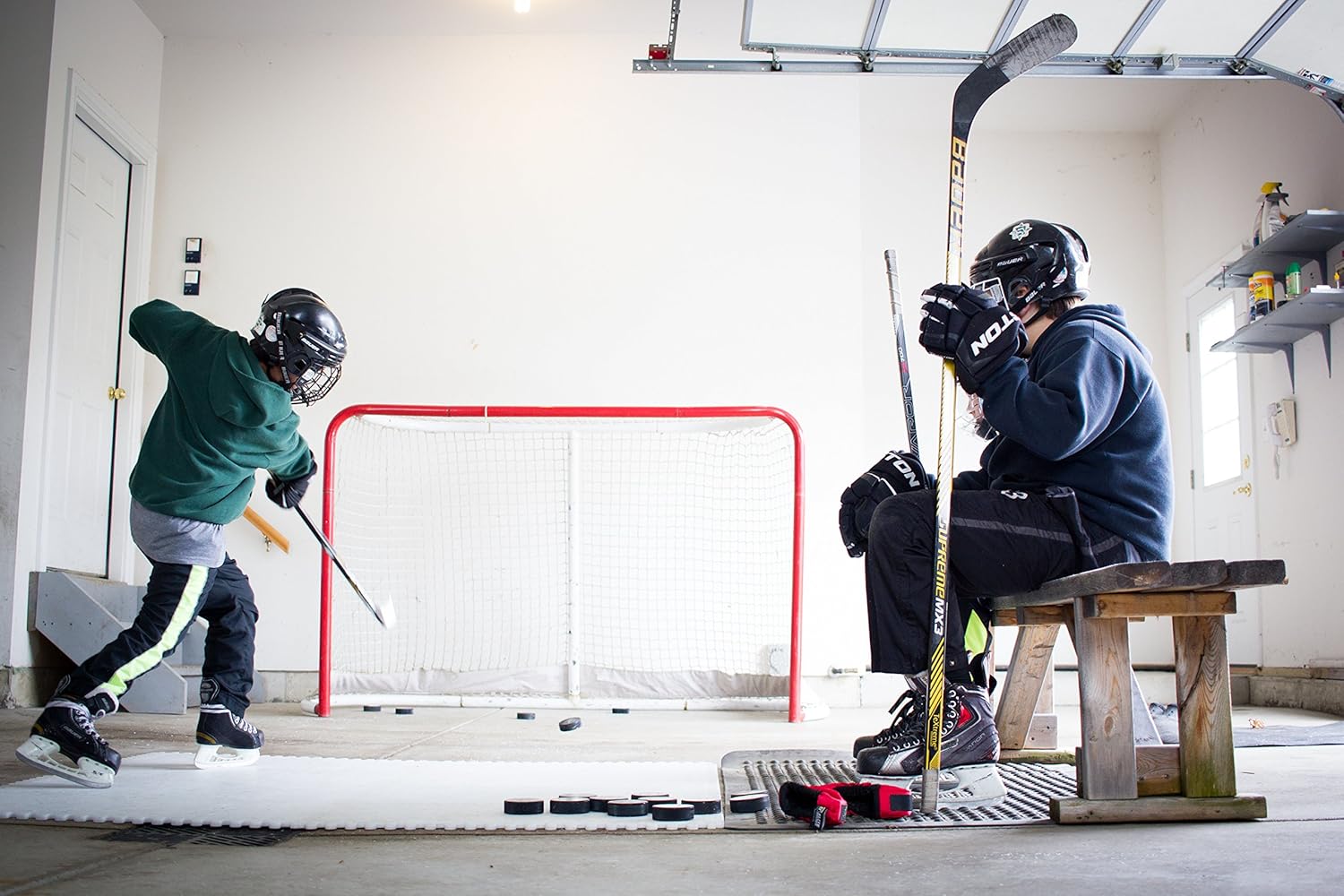 Skate Anytime - Synthetic Ice for Hockey - Skateable Artificial Ice Tiles - Backyard Ice Rink - Starter Kit : Sports & Outdoors