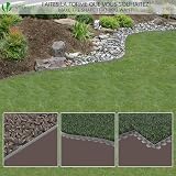 VOUNOT Lawn Edging 20m with 60 Pegs Flexible Plastic Border 5cm Grey view 3