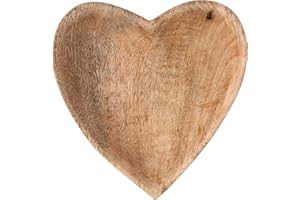 Bloomingville Mango Wood Heart Shaped Bowl Brown, 1 Count (Pack of 1)