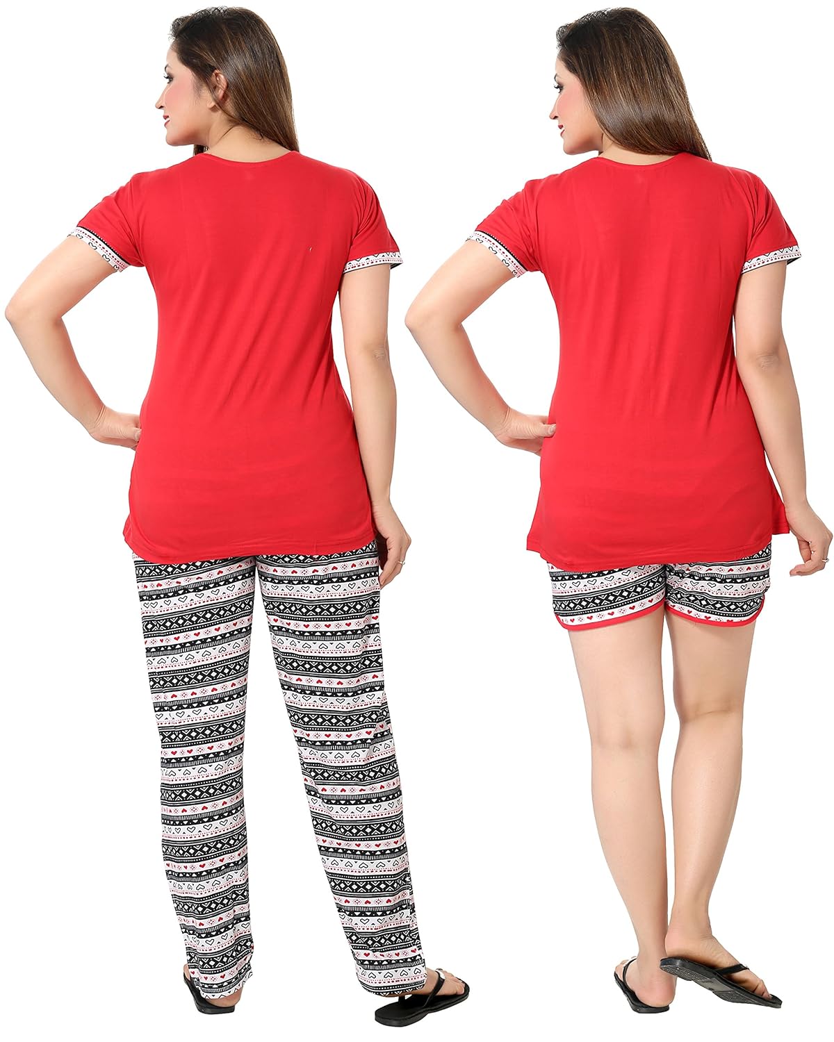 av2 women's cotton night suit set