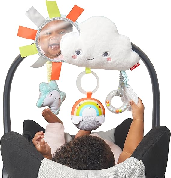 skip hop silver lining cloud stroller bar toy