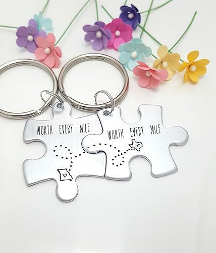 Betere Amazon.com: State Keychains, Long Distance Relationship Gifts MF-08