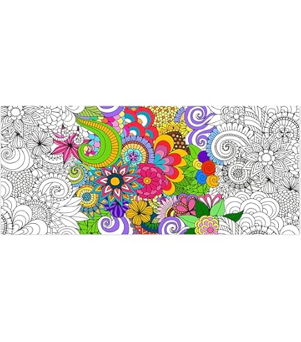 Dekali Designs Seascape Coloring Poster — Giant 35x52 Inches, Thick Paper, Stress Relief For Adults