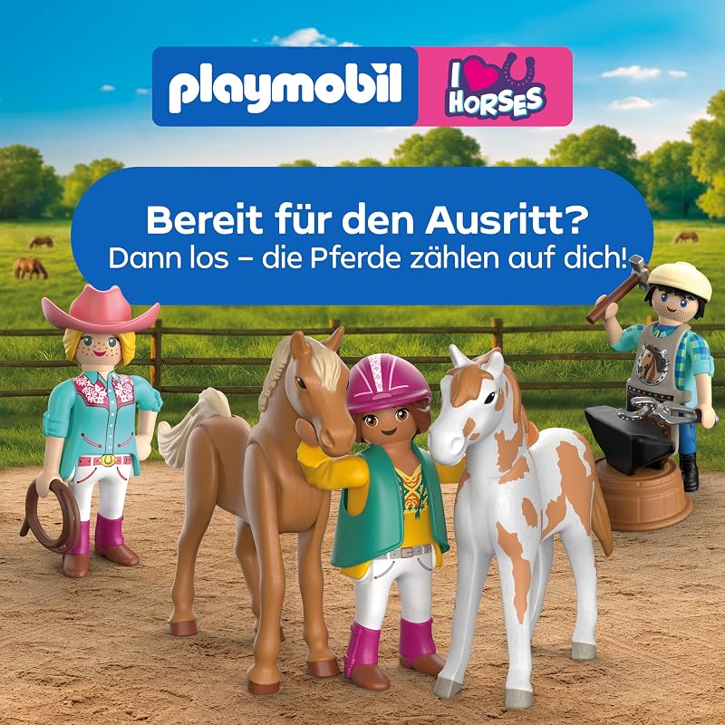 | I Love Horses | Kleiner Stall mit Hufschmied | Pferdebox mit Licht‑Esse, Werkzeug & Pferdepflege‑Zubehör | Für Kinder ab 4 Jahren | 72131 — Foto 7 von 7