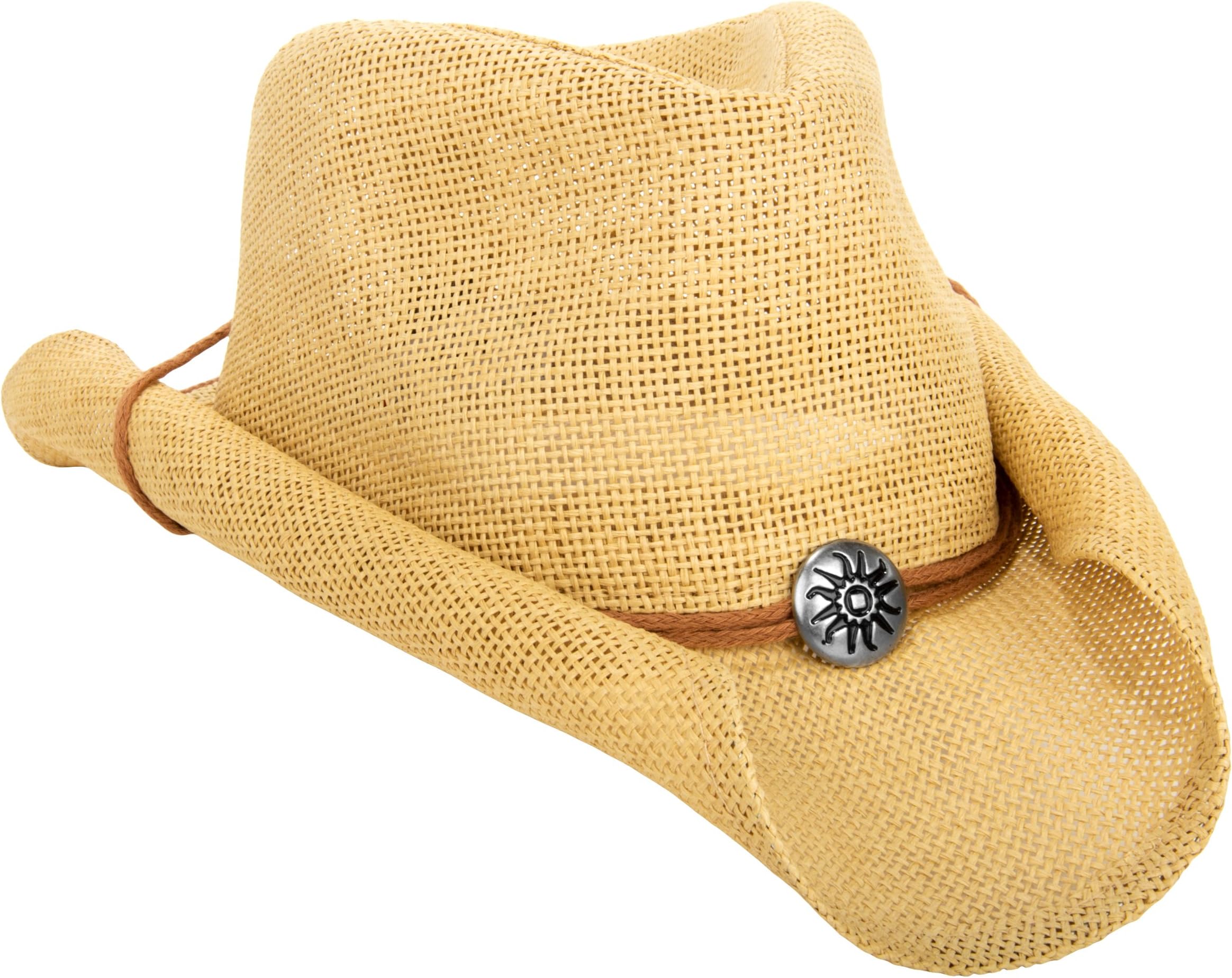 Aerusi Womens Cowgirl Straw Hat Small, Medium