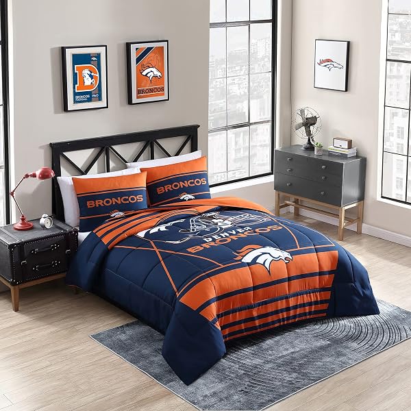 Licensed NFL Denver Broncos Queen Bed 