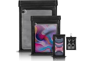 LJLIUDU 4 Pack Faraday Bags Signal Blocker for Car Key & Phones & Tablets & Laptops,Fireproof & Waterproof Faraday Cage Signal Jammer for Remote Starters,Anti-Tracking,RFID Signal Blocking